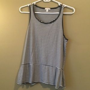 Gap striped peplum tank